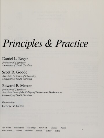 Book cover for Reger Chemistry:Princ Practice