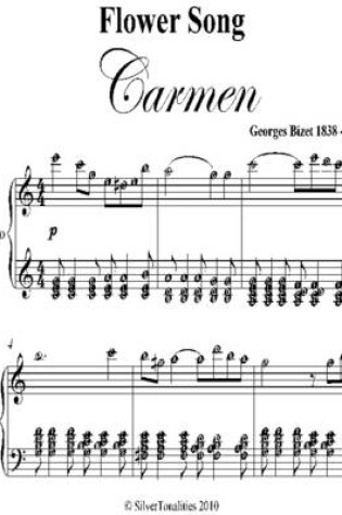 Cover of Flower Song Carmen Easy Intermediate Piano Sheet Music