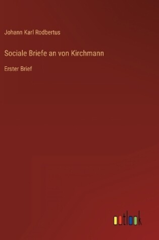 Cover of Sociale Briefe an von Kirchmann