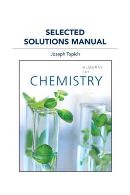 Book cover for Selected Solutions Manual for Chemistry