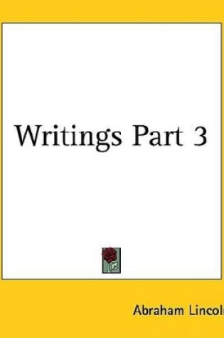 Cover of Writings Part 3