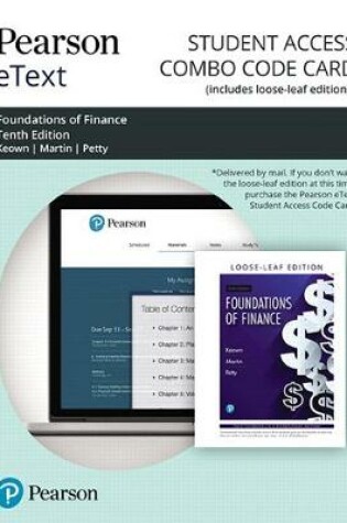 Cover of Pearson Etext for Foundations of Finance -- Combo Access Card