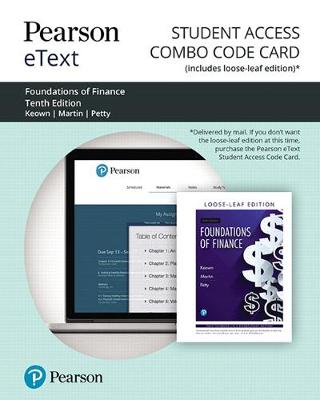 Book cover for Pearson Etext for Foundations of Finance -- Combo Access Card