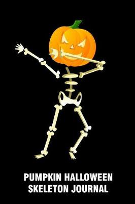 Book cover for Pumpkin Halloween Skeleton Journal
