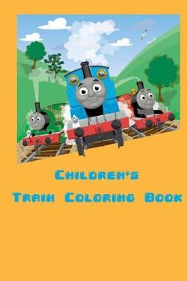 Book cover for Children's Train Coloring Book