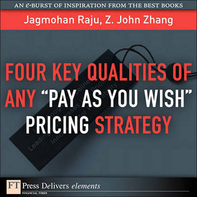 Book cover for Four Key Qualities of Any "pay as You Wish" Pricing Strategy