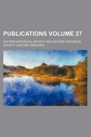 Cover of Publications Volume 27