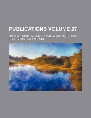 Book cover for Publications Volume 27