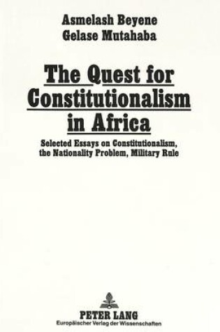 Cover of Quest for Constitutionalism in Africa