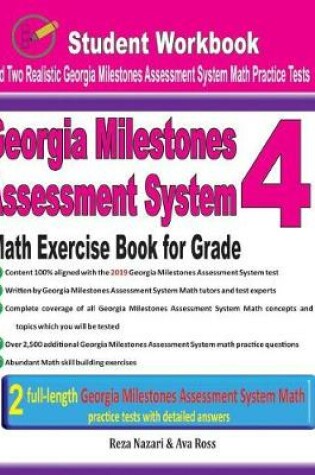 Cover of Georgia Milestones Assessment System Math Exercise Book for Grade 4