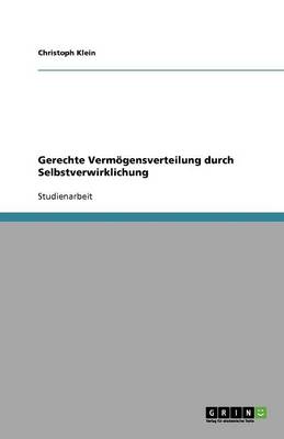 Book cover for Gerechte Vermögensverteilung durch Selbstverwirklichung