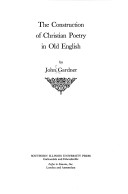 Cover of The Construction of Christian Poetry in Old English