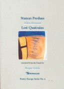 Book cover for Lost Quatrains/Stances Perdues