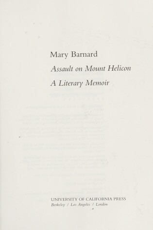 Cover of Assault on Mount Helicon