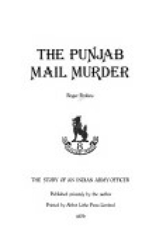 Cover of Punjab Mail Murder