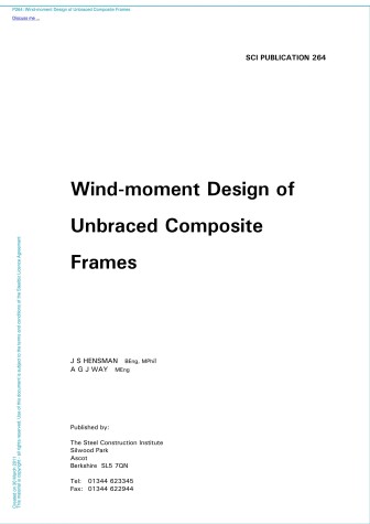 Book cover for Wind-movement Design of Unbraced Composite Frames