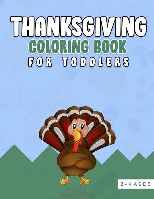 Book cover for Thanksgiving coloring book for toddlers