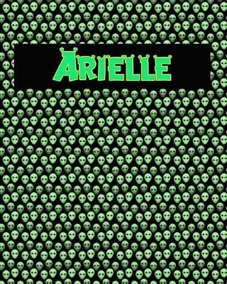 Book cover for 120 Page Handwriting Practice Book with Green Alien Cover Arielle