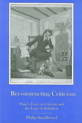 Book cover for Reconstructing Criticism
