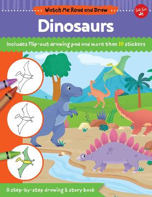 Book cover for Watch Me Read and Draw: Dinosaurs
