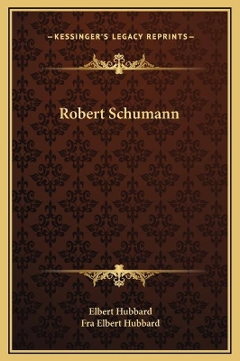 Book cover for Robert Schumann