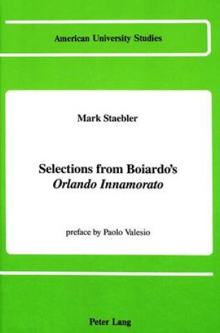 Cover of Selections from Boiardo's Orlando Innamorato