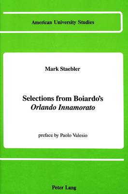 Book cover for Selections from Boiardo's Orlando Innamorato