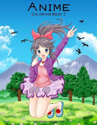 Cover of Anime Coloring Book 2