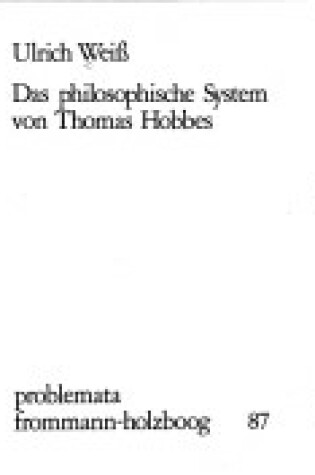 Cover of Das Philosophische System Von Thomas Hobbes