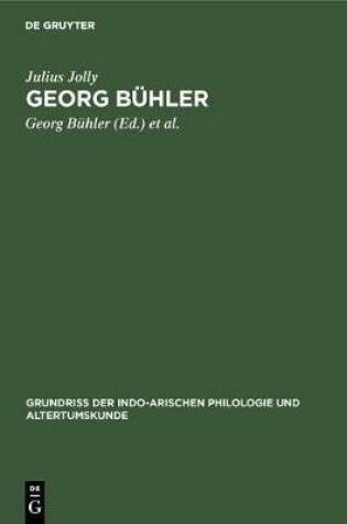 Cover of Georg Buhler