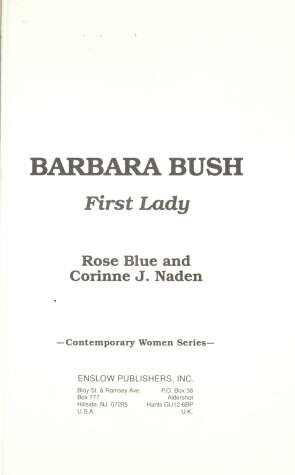 Book cover for Barbara Bush