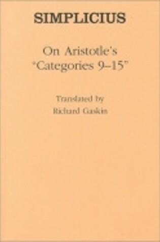 Cover of On Aristotle's "Categories 9-15"