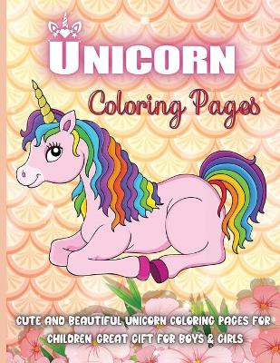 Book cover for Unicorn Coloring Pages