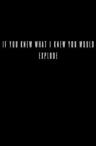 Cover of If You Knew What I Knew You Would Explode