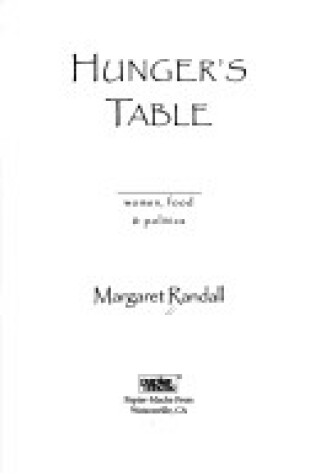 Cover of Hunger's Table