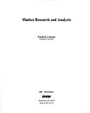 Book cover for Market Research and Analysis