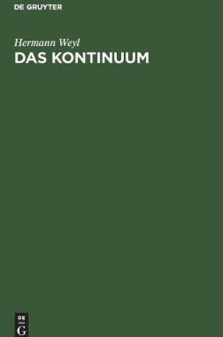 Cover of Das Kontinuum