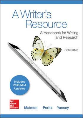 Book cover for A Writer's Resource 5e MLA 2016 UPDATE
