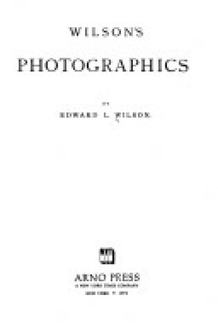 Cover of Wilson's Photographics