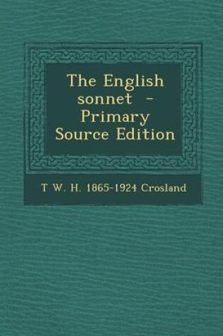 Cover of The English Sonnet