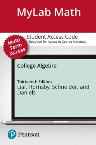 Cover of Mylab Math with Pearson Etext -- Standalone Access Card -- For College Algebra -- 24 Months