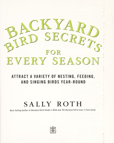 Book cover for Backyard Bird Secrets for Every Season