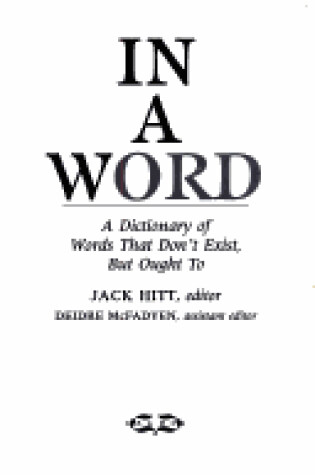 Cover of In a Word