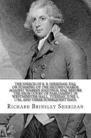 Cover of The speech of R. B. Sheridan