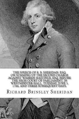 Book cover for The speech of R. B. Sheridan