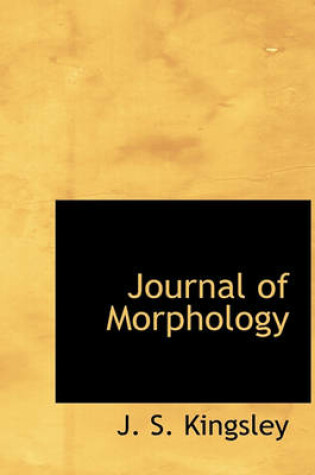 Cover of Journal of Morphology