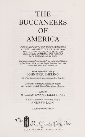 Cover of The Buccaneers of America