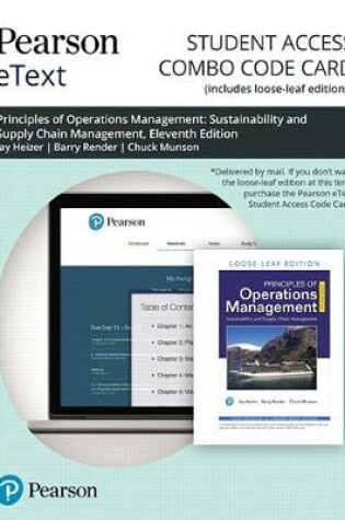 Cover of Pearson Etext for Principles of Operations Management