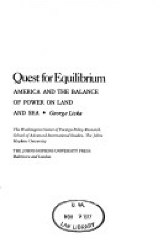 Cover of Quest for Equilibrium