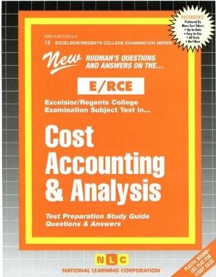 Book cover for COST ACCOUNTING & ANALYSIS